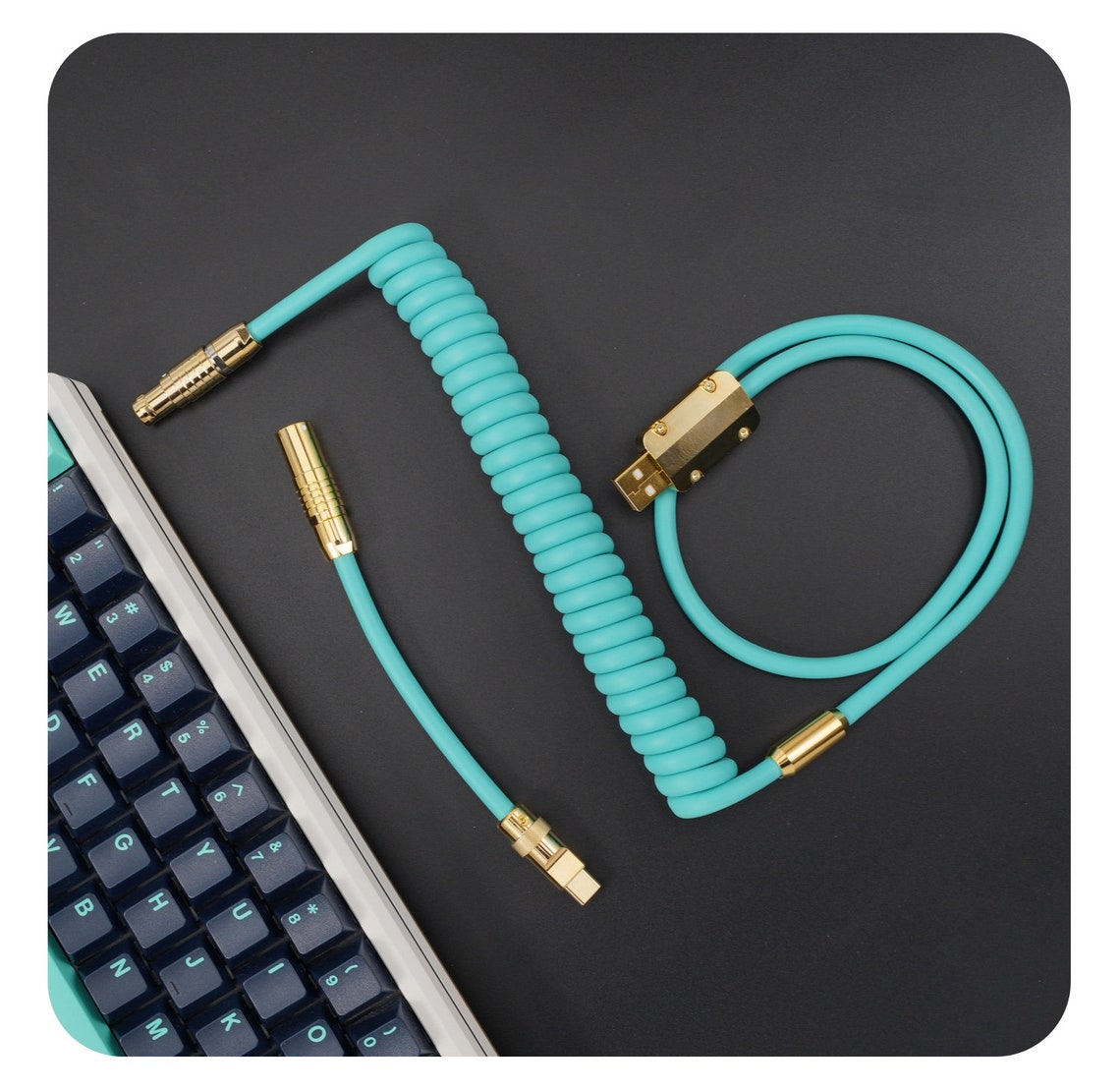 Keyboard Cable Coiled Cable Custom Cable Detachable USB C Etsy