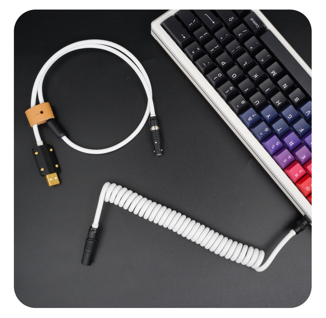 Keyboard cable Coiled cable Custom cable Detachable USB C Etsy