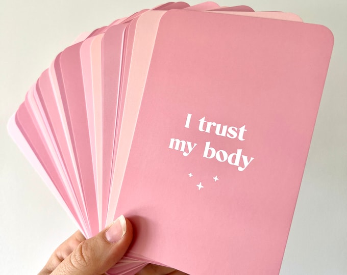 Birth Affirmation Cards, Positive Pregnancy Mantra Cards, Pregnancy and Baby Shower Gift, Motherhood, Birth Preparation