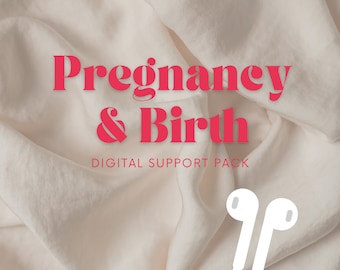 Digital Pack for Positive Pregnancy & Birth | Affirmations, Guided Meditations and Birth Plan | Pregnancy and Childbirth Wellness