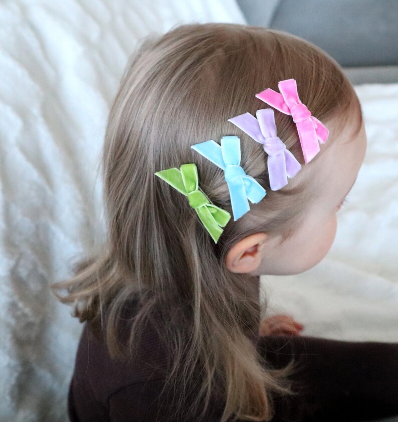 Velvet Bow Hair Clip Alligator Clip
