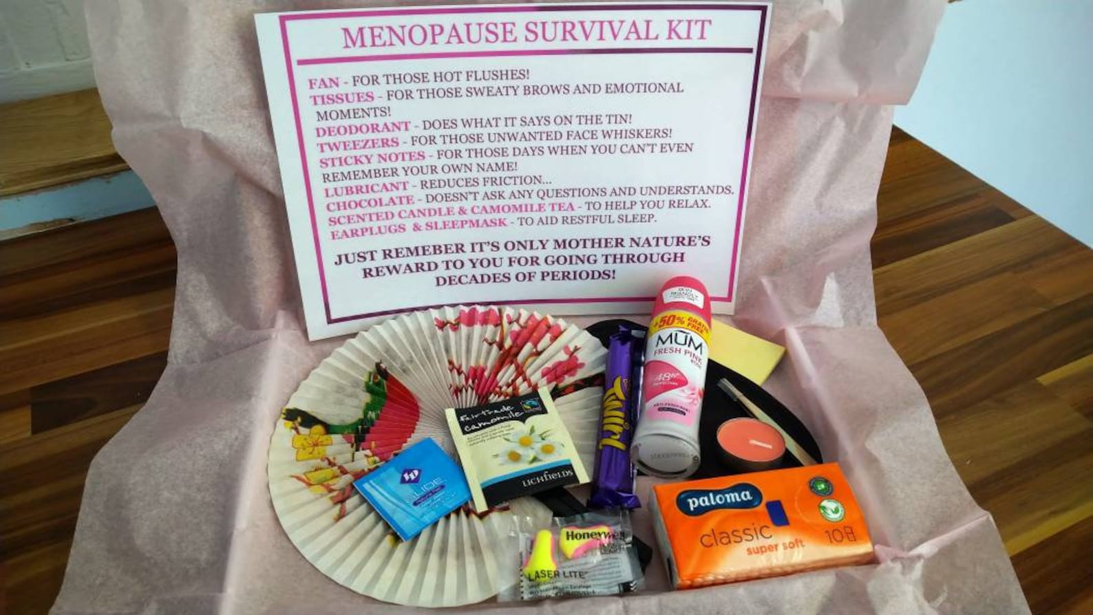 Menopause Survival Kit /letterbox Gifts /funny Gift/birthday Present
