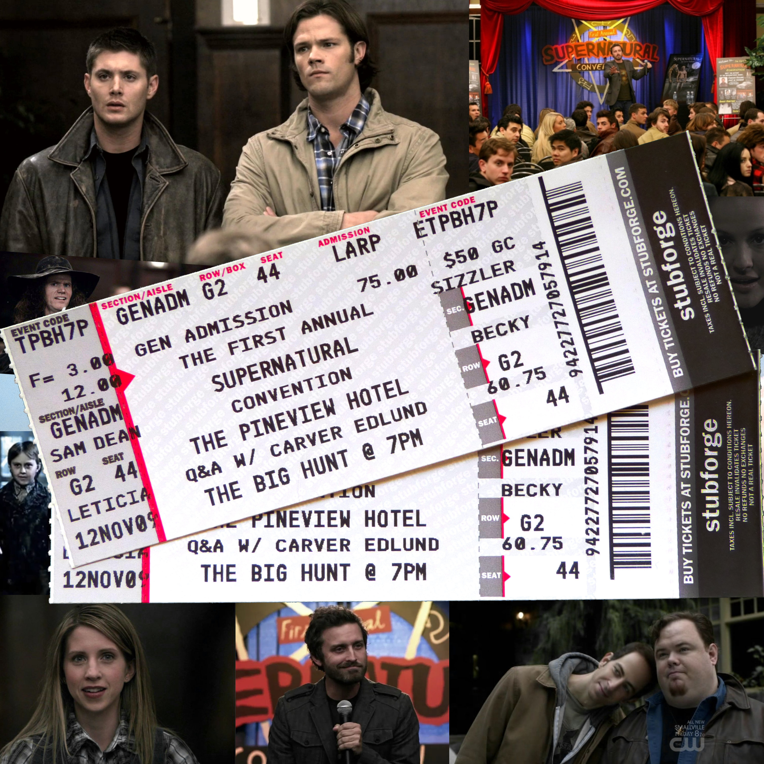 Supernatural Convention Ticket Sam and Dean Winchester Etsy