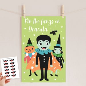 Halloween Pin The Tail Spiel, Halloween Spiele, Halloween Aktivität, Kinder Halloween Party, Halloween Party, Halloween druckbares Spiel, D65