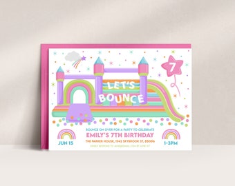 Bouncy Castle Birthday Invitation, Soft Play Party (Digital)