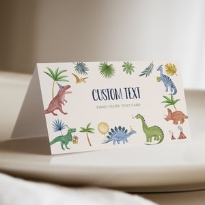 Dinosaur Food Tent Card, Printable Dinosaur Place Card, Dinosaur Food Labels, Dinosaur Buffet Card, Party Food Signs, Party Decor, D92