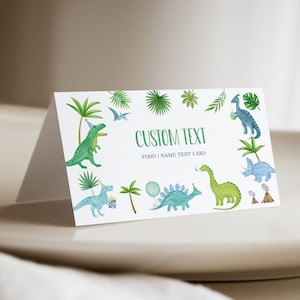 Dinosaur Food Tent Card, Printable Dinosaur Place Card, Dinosaur Food Labels, Dinosaur Buffet Card, Party Food Signs, Party Decor, D92