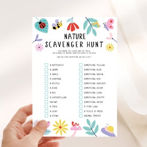 Nature Scavenger Hunt Outdoor Learning Activity Outdoor Scavenger Hunt Printable Outdoor Party Activity Printable Scavenger Hunt Game D37