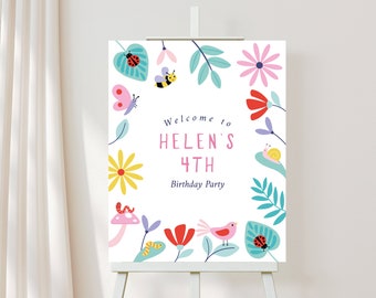 Custom Welcome Birthday Sign welcome sign Editable Birthday Welcome Sign Outdoor Party Welcome Sign Welcome Birthday Sign, D37