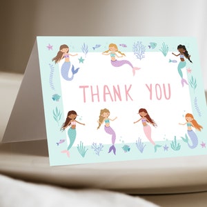 Mermaid Birthday Party Favor Thank You Tags Printable File – Pixeldust  Designs