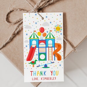 Playground favor tags, Park Party favor tags, Park Party thank you tags, Playground Party, Playground favor tags, Birthday favor tags, D32