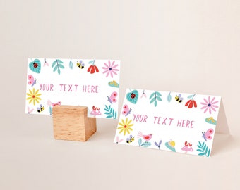 Insect name tags Bug Party Food Tent Card Insect Table Decorations Insect Party Decor Bug Table Decor Place Setting, Insect Name Tags, D37