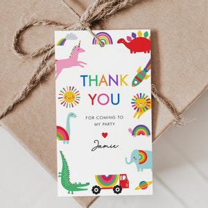 Regenbogen-Geschenkanhänger, Regenbogen-Party-Tags, Regenbogen-Party-Dankeschön-Tags, Regenbogen-Party, Regenbogen-Geschenkanhänger, D22