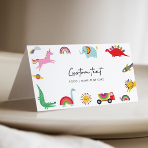 Rainbow Food Tent Card, Printable Rainbow Place Card, Rainbow Food Labels, Rainbow Buffet Card, Party Food Signs Rainbow Party Decor, D22