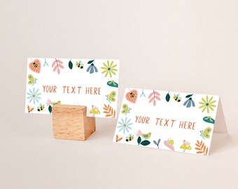 Insect name tags Bug Party Food Tent Card Insect Table Decorations Insect Party Decor Bug Table Decor Place Setting, Insect Name Tags, D37