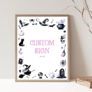 Pastel Halloween Party Sign: Spooky Birthday Decor (Instant Download)