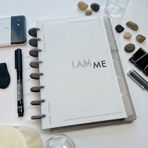 MINIMALIST DASHBOARD in vellum, handmade planner inserts cover page for 6-ring and discbound agendas