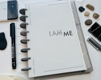 MINIMALIST DASHBOARD in vellum, handmade planner inserts cover page for 6-ring and discbound agendas