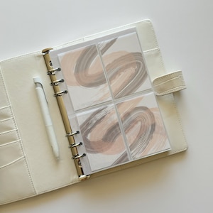 Clear 4 pocket card holder A5 rings planner accessories credit card sleeve carrier business card plastic pouch for planner lover gift