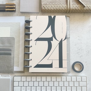 Luxe cardstock minimalist planner dashboard, custom planner inserts cover page for 6-ring and discbound agendas