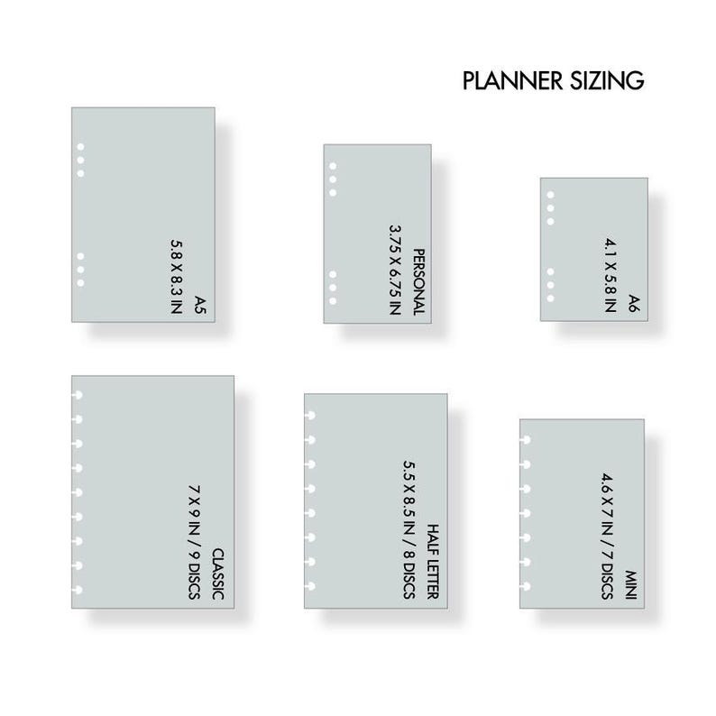Minimal Planner Dashboard in Cardstock || Custom Planner Inserts Cover ...