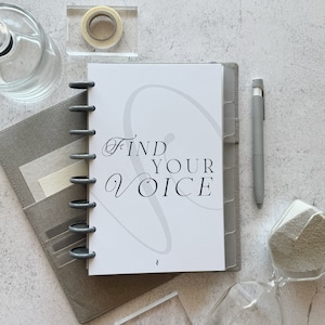 MINIMALIST DASHBOARD in cardstock , handmade planner inserts cover page for 6-ring and discbound agendas
