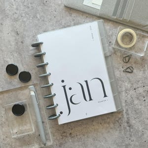 Monthly planner dashboard section cover page minimalist dividers custom deco insert A5 half-letter size handmade gift for student teacher