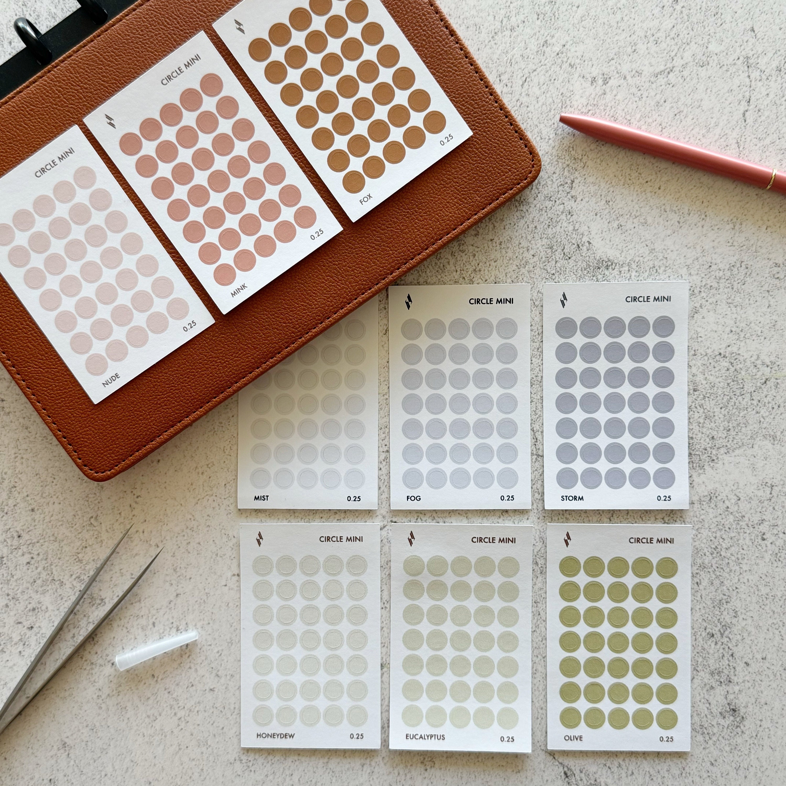 Decorative Planner Sticker CIRCLE Minimalist Transparent Sticker Matte ...