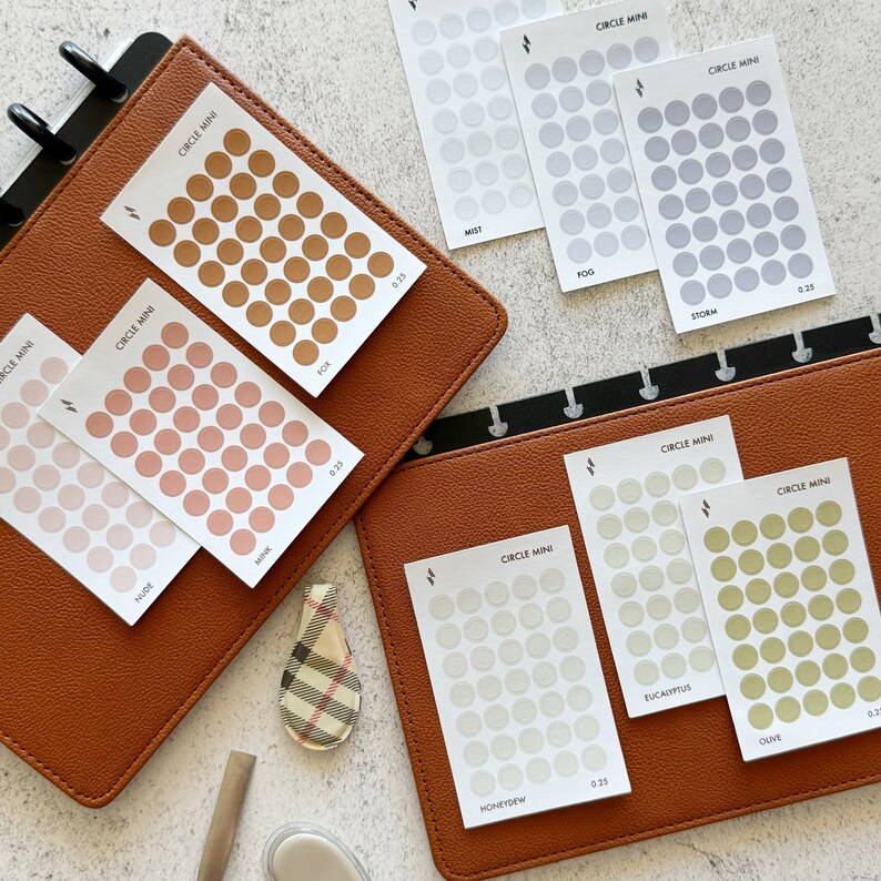 Decorative Planner Sticker CIRCLE Minimalist Transparent Sticker Matte ...