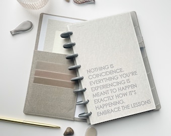 Parchment minimalist planner dashboard || custom planner inserts cover page for 6-ring and discbound agendas