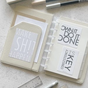 Journaling Cards, planner cards, vision board, inspirational quotes, pocket planner cards, level up!