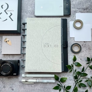 MINIMALIST DASHBOARD in cardstock, handmade planner inserts cover page for 6-ring and discbound agendas
