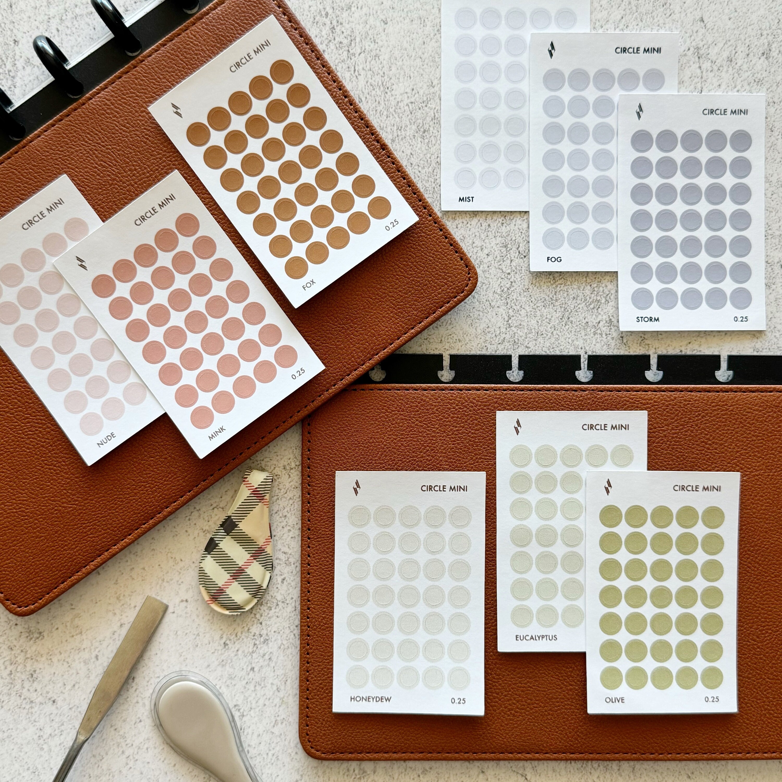 Decorative Planner Sticker CIRCLE Minimalist Transparent Sticker Matte ...