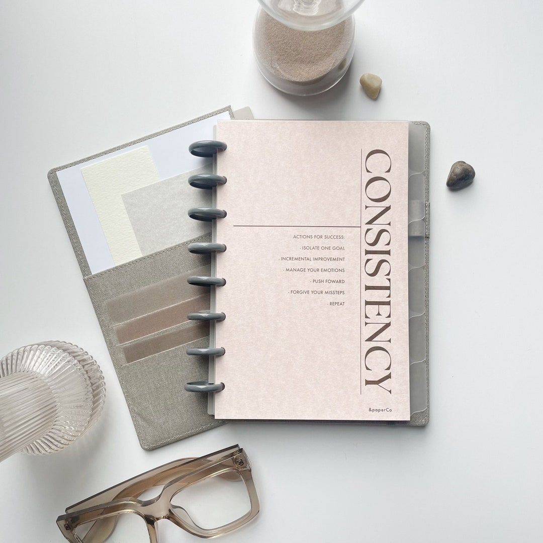 Parchment Minimalist Planner Dashboard Custom Planner Inserts Cover Page for 6ring and