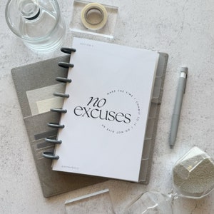 Cardstock Minimalist planner dashboard, custom planner inserts cover page for 6-ring and discbound agendas