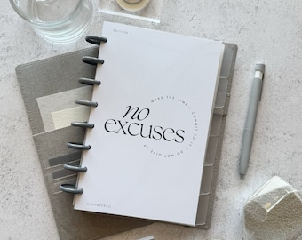 Cardstock Minimalist planner dashboard, custom planner inserts cover page for 6-ring and discbound agendas