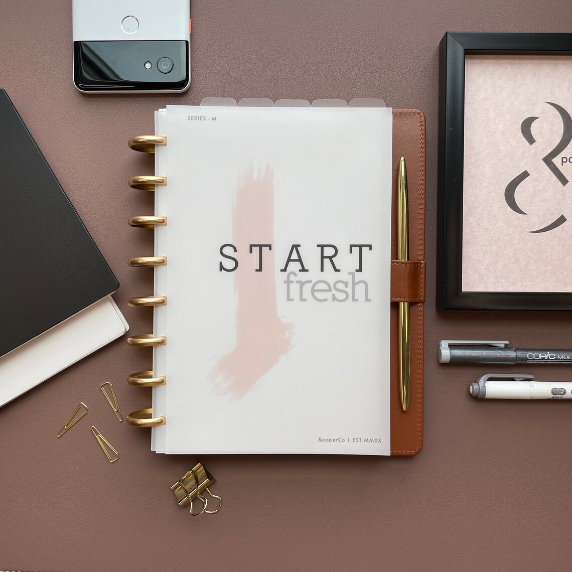 MINIMALIST DASHBOARD in Vellum Handmade Planner Inserts Cover Etsy