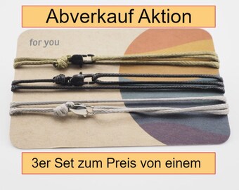 Surfer Armband mit Karabiner, Wickelarmband, Fußband, , anpassbar,  handmade FOR YOU & FRIENDS