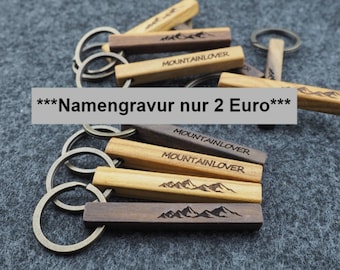 Schlüsselanhänger , Mountainlover, Berge, Gravur, Namengravur, Hand Made for YOU&FRIENDS