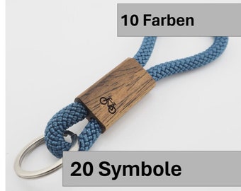 Schlüsselanhänger aus robustem Seil & Holz, Handcrafted for YOU and FRIENDS