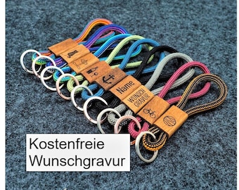 Personalisierbarer Schlüsselanhänger in 9 Farben mit Gravur, Hand Made for YOU & FRIENDS