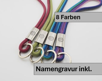 Lanyard, key ring in 8 colors made of very robust ribbon, handmade FOR YOU & FRIENDS