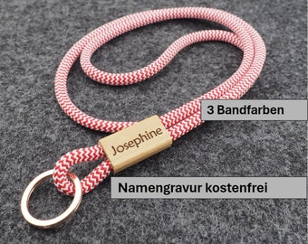 Personalisiertes Schlüsselband für Kinder und Erwachsene, inkl. Namensgravur, Lanyard, Hand Made for YOU&FRIENDS