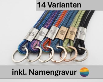 Lanyard, lanyard, key ring in 14 variants made of very robust ribbon, hand made FOR YOU & FRIENDS