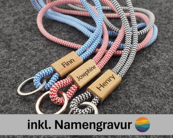 Lanyard for children and adults, including name engraving, Hand Made for YOU&FRIENDS