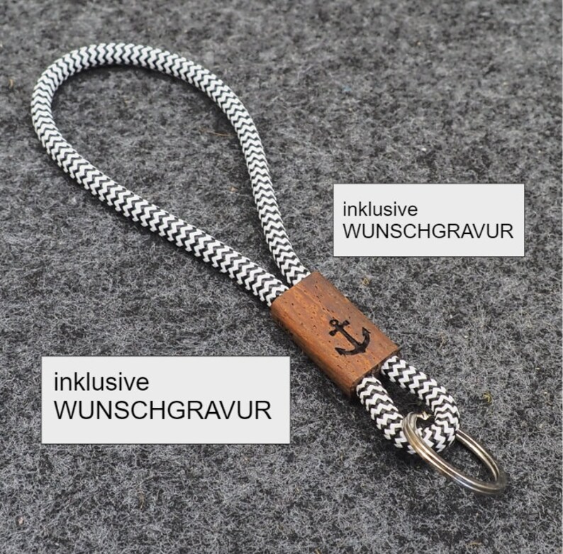 Personalisierbarer Schlüsselanhänger, Lanyard, auf Wunsch mit individueller Gravur, tolles Geschenk, Hand Made for YOU&FRIENDS Bild 1