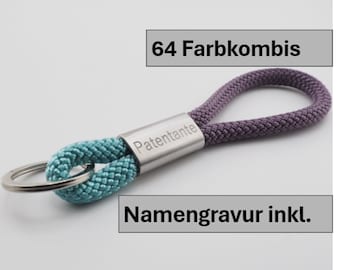 Personalisierbarer Schlüsselanhänger, 64 Farb-Varianten möglich, Hand Made FOR YOU & FRIENDS