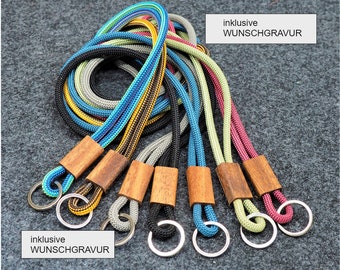 Personalisierbares Schlüsselband in 7 Farben, Lanyard, Key Loop, Hand Made for YOU & FRIENDS