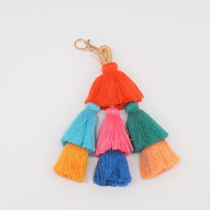 Boho Schlüsselanhänger, Quaste, Tassel, Ibiza Style, 5 Varianten, handmade FOR YOU & FRIENDS quaste #3