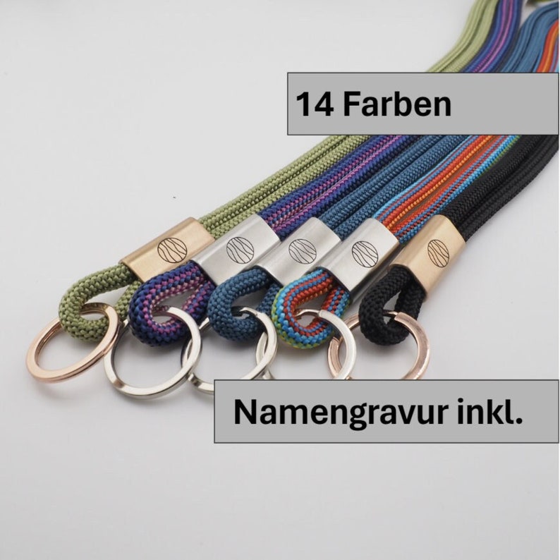 Lanyard, Schlüsselband, Schlüsselanhänger in 14 Varianten aus sehr robustem Band, Hand Made FOR YOU & FRIENDS Bild 1